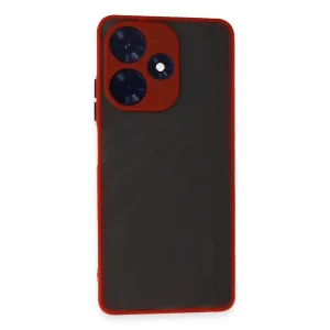 Newface İnfinix Hot 30 4g Kılıf Montreal Silikon Kapak - Kırmızı