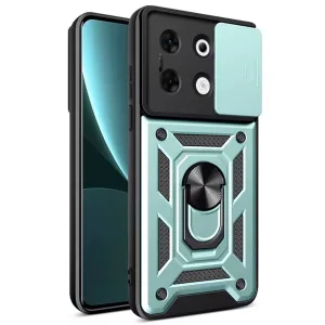 Newface İnfinix Zero 30 5g Kılıf Pars Lens Yüzüklü Silikon - Yeşil