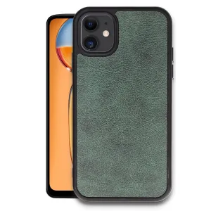 Newface İphone 11 Kılıf Aras Deri Kapak - Koyu Yeşil