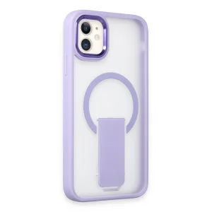 Newface İphone 12 Tork Magsafe Standlı Kapak - Lila