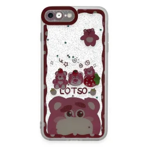 Newface İphone 7 Kılıf Sweet Desenli Silikon Kapak - Pembe