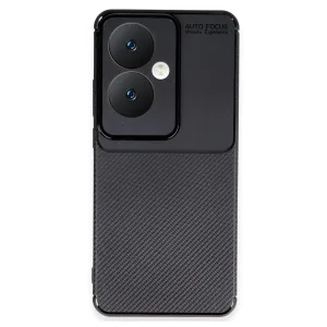 Newface Oppo Reno 11f Kılıf Auto Focus Karbon Kapak - Siyah