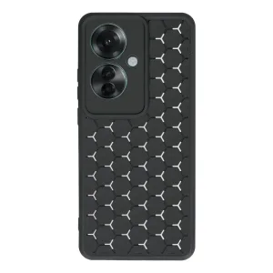 Newface Oppo Reno 11f Kılıf Petek Silikon Kapak - Siyah