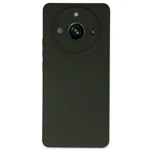 Newface Realme 11 Pro Kılıf Nano İçi Kadife Silikon - Koyu Yeşil