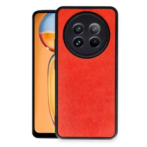 Newface Realme 12 5g Kılıf Aras Deri Kapak - Kırmızı