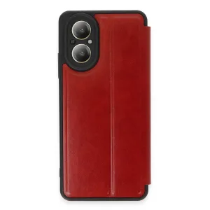 Newface Realme 12 Lite Kılıf Flip Cover - Kırmızı