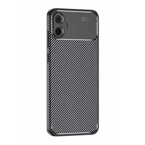 Newface Samsung Galaxy A05 Kılıf Auto Focus Karbon Kapak - Siyah