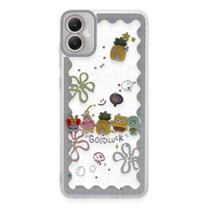 Newface Samsung Galaxy A05 Kılıf Sweet Desenli Silikon Kapak - Açık Mavi