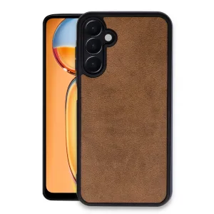 Newface Samsung Galaxy A15 4g Kılıf Aras Deri Kapak - Taba