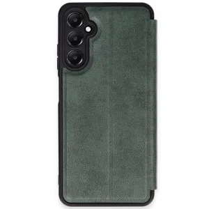Newface Samsung Galaxy A35 5g Kılıf Flip Cover - Koyu Yeşil