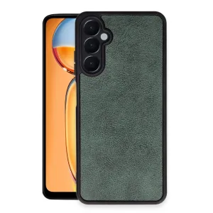 Newface Samsung Galaxy M15 Kılıf Aras Deri Kapak - Koyu Yeşil