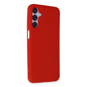 Newface Samsung Galaxy M15 Kılıf First Silikon - Kırmızı