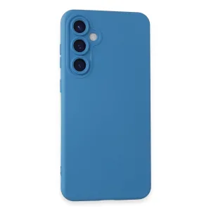 Newface Samsung Galaxy S24 Kılıf Nano İçi Kadife Silikon - Mavi