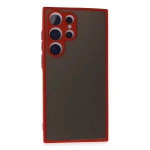 Newface Samsung Galaxy S24 Ultra Kılıf Montreal Silikon Kapak - Kırmızı