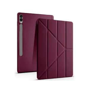 Newface Samsung Galaxy X610 Tab S9 Fe Plus 12.4 Kılıf Kalemlikli Mars Tablet Kılıfı - Mürdüm