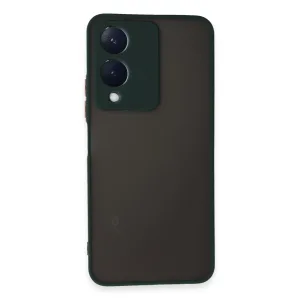 Newface Vivo Y17s Kılıf Montreal Silikon Kapak - Yeşil