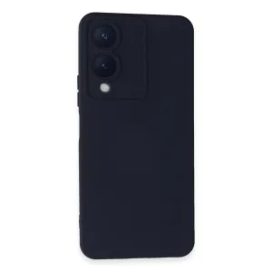 Newface Vivo Y17s Kılıf Nano İçi Kadife Silikon - Lacivert