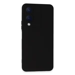 Newface Vivo Y17s Kılıf Nano İçi Kadife Silikon - Siyah