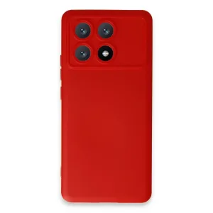 Newface Xiaomi Poco X6 Pro Kılıf Nano İçi Kadife Silikon - Kırmızı