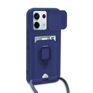 Newface Xiaomi Redmi Note 13 Pro 5g Kılıf Zuma Kartvizitli Yüzüklü Silikon - Lacivert
