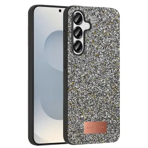 Onegif Samsung Galaxy S25 Bright Simli Kapak - Gümüş