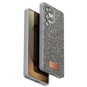 Onegif Samsung Galaxy S25 Ultra Bright Simli Kapak - Gümüş