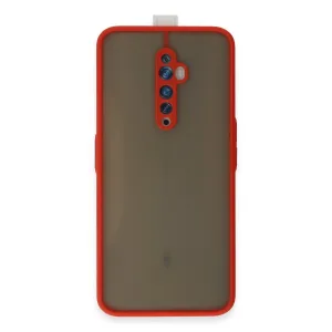 Oppo Reno 2z Kılıf Montreal Silikon Kapak - Kırmızı