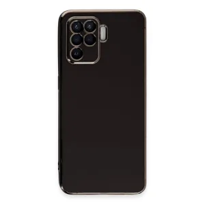 Oppo Reno 5 Lite Kılıf Volet Silikon - Siyah