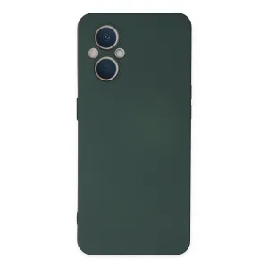 Oppo Reno 7 Lite Kılıf Nano İçi Kadife Silikon - Koyu Yeşil