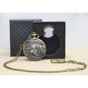 Özel Kutulu Antik Filli Köstekli Saat Alk4676