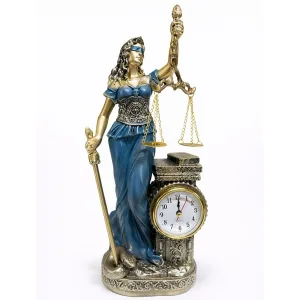 Polyester Saatli Adalet Figürü Alk4415