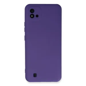 Realme C11 2021 Kılıf Nano İçi Kadife Silikon - Mor