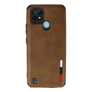 Realme C21 Kılıf Loop Deri Silikon - Kahverengi
