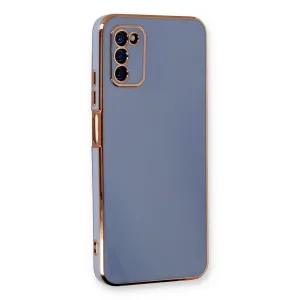 Samsung Galaxy A03s Kılıf Volet Silikon - Mavi