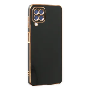 Samsung Galaxy A12 Kılıf Volet Silikon - Siyah