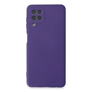 Samsung Galaxy A22 Kılıf Nano İçi Kadife Silikon - Mor
