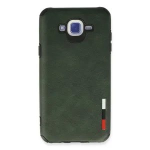 Samsung Galaxy J7 Kılıf Loop Deri Silikon - Yeşil
