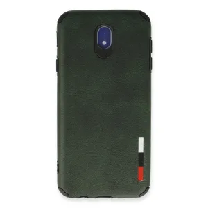 Samsung Galaxy J7 Pro / J730 Kılıf Loop Deri Silikon - Yeşil