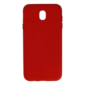 Samsung Galaxy J7 Pro / J730 Kılıf Nano İçi Kadife Silikon - Kırmızı