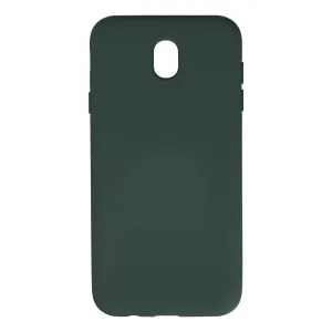 Samsung Galaxy J7 Pro / J730 Kılıf Nano İçi Kadife Silikon - Koyu Yeşil