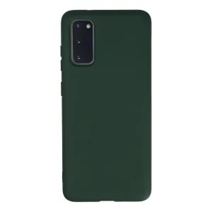 Samsung Galaxy S20 Kılıf Nano İçi Kadife Silikon - Koyu Yeşil
