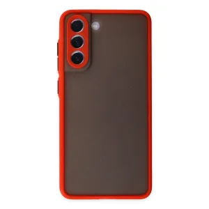 Samsung Galaxy S21 Fe Kılıf Montreal Silikon Kapak - Kırmızı