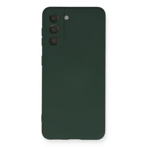 Samsung Galaxy S21 Kılıf Nano İçi Kadife Silikon - Koyu Yeşil