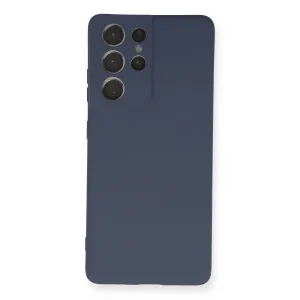 Samsung Galaxy S21 Ultra Kılıf Nano İçi Kadife Silikon - Gri