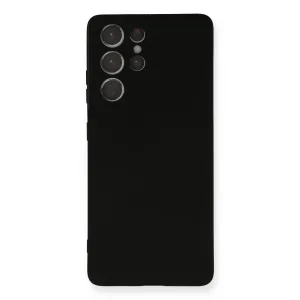 Samsung Galaxy S21 Ultra Kılıf Nano İçi Kadife Silikon - Siyah