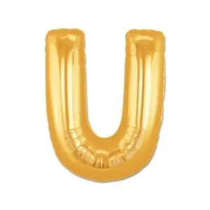 U Harf Folyo Balon Altın Renk  40 İnç