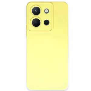 Vivo Y36 Kılıf Nano İçi Kadife Silikon - Sarı