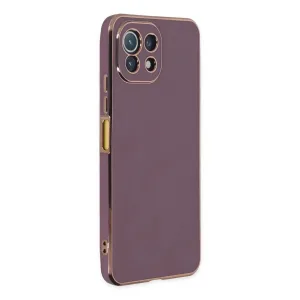 Xiaomi Mi 11 Lite Kılıf Volet Silikon - Mor