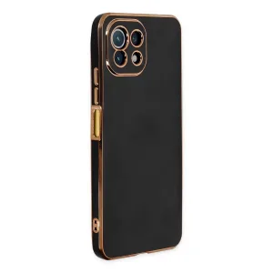 Xiaomi Mi 11 Lite Kılıf Volet Silikon - Siyah