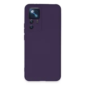 Xiaomi Mi 12t Pro Kılıf Nano İçi Kadife Silikon - Mor